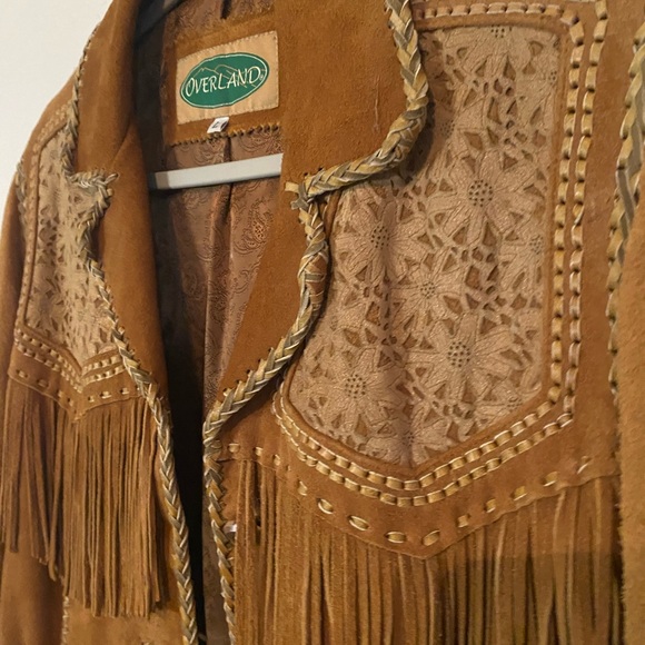 Gorgeous Suede Jacket with Fringe Size Large - Picture 6 of 13